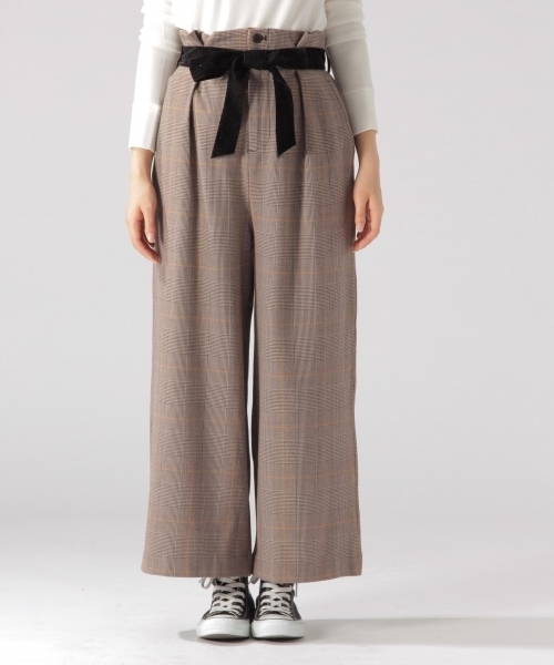 BAYFLOW（ベイフロー）の「BAYFLOW／チェックワイドパンツ　GP（その他パンツ・レディース・ネイビー/グレー/ベージュ・MEDIUM/SMALL）」の6枚目の写真