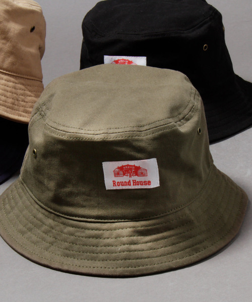ROUND HOUSE(ラウンドハウス)の「【ROUND HOUSE】ウォッシュド ツイル バケットハット(ハット・メンズ・ホワイト/ブラック/ベージュ/ネイビー/ブラウン/レッド/オリーブ/イエロー/ピンク・FREE)」の6枚目の写真