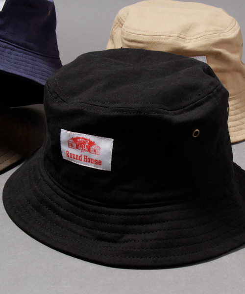 ROUND HOUSE(ラウンドハウス)の「【ROUND HOUSE】ウォッシュド ツイル バケットハット(ハット・メンズ・ホワイト/ブラック/ベージュ/ネイビー/ブラウン/レッド/オリーブ/イエロー/ピンク・FREE)」の3枚目の写真