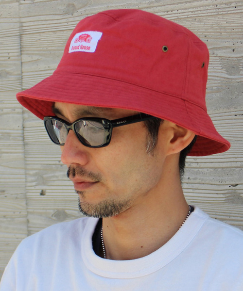 ROUND HOUSE(ラウンドハウス)の「【ROUND HOUSE】ウォッシュド ツイル バケットハット(ハット・メンズ・ホワイト/ブラック/ベージュ/ネイビー/ブラウン/レッド/オリーブ/イエロー/ピンク・FREE)」の16枚目の写真