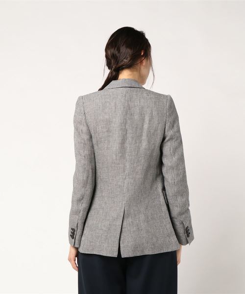 raspail(ラスパイユ)の「【別注】raspail リネンテーラードジャケット(テーラードジャケット・レディース・ホワイト×ブラック・FREE)」の2枚目の写真