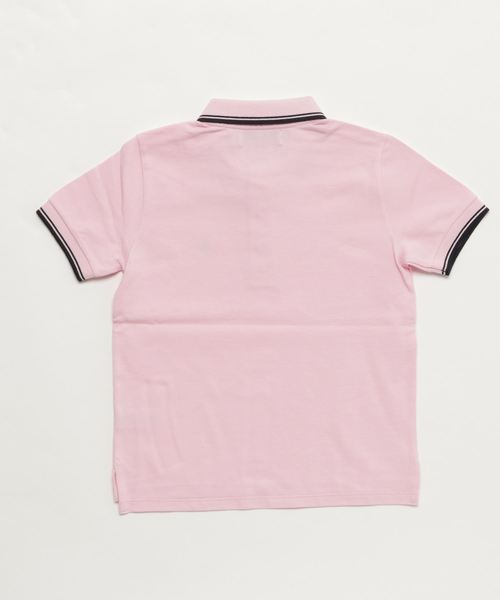 PETIT BATEAU（プチバトー）の「鹿の子編み半袖ポロシャツ（ポロシャツ・キッズ・ライトピンク・6YEAR/8YEAR）」の2枚目の写真