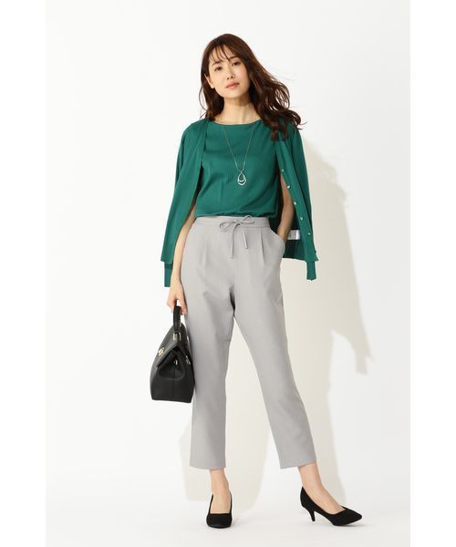 NATURAL BEAUTY BASIC（ナチュラルビューティーベーシック）の「セーターマシーン針抜き ノースリニット（ニット/セーター・レディース・ブラック/ブラウン/ピンク/グリーン・MEDIUM）」の13枚目の写真