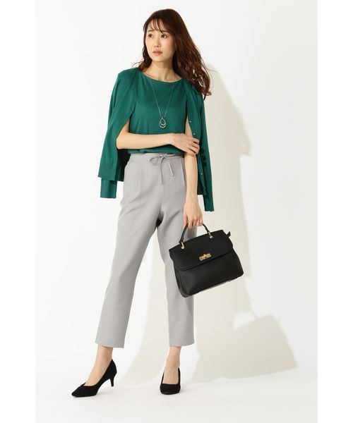 NATURAL BEAUTY BASIC（ナチュラルビューティーベーシック）の「セーターマシーン針抜き ノースリニット（ニット/セーター・レディース・ブラック/ブラウン/ピンク/グリーン・MEDIUM）」の14枚目の写真