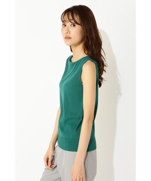 NATURAL BEAUTY BASIC（ナチュラルビューティーベーシック）の「セーターマシーン針抜き ノースリニット（ニット/セーター・レディース・ブラック/ブラウン/ピンク/グリーン・MEDIUM）」の16枚目の写真