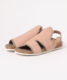 yuko imanishi+ ユウコ イマニシ シュリンクレザーコンビネーションフッドベッドフラットサンダル