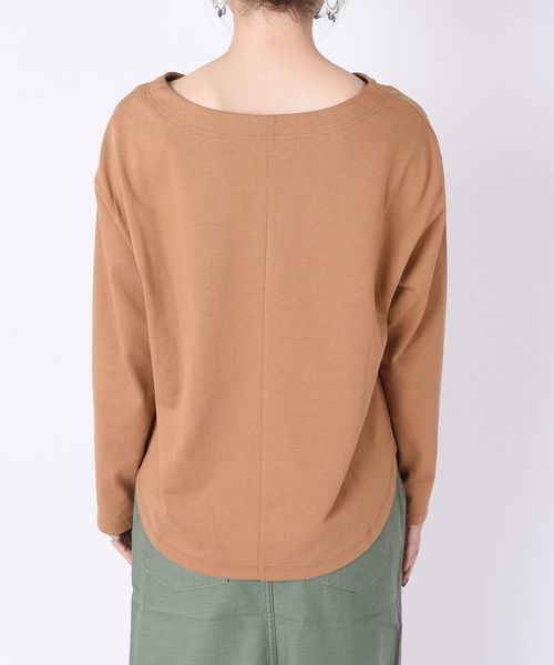 SHIPS(シップス)の「キーネックロングスリーブプルオーバー◇(Tシャツ/カットソー・レディース・ネイビー/ライトブルー/キャメル・ONE SIZE)」の8枚目の写真