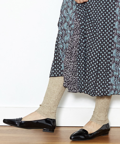 IEDIT(イディット)の「IEDITリブニットのやわらかレギンス(レギンス/スパッツ・レディース・ブラック/ベージュ/杢グレー/モカ/ライトグレー・1/2/3)」の5枚目の写真