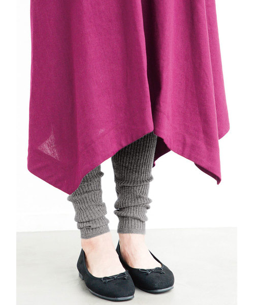 IEDIT(イディット)の「IEDITリブニットのやわらかレギンス(レギンス/スパッツ・レディース・ブラック/ベージュ/杢グレー/モカ/ライトグレー・1/2/3)」の4枚目の写真