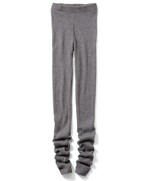 IEDIT(イディット)の「IEDITリブニットのやわらかレギンス(レギンス/スパッツ・レディース・ブラック/ベージュ/杢グレー/モカ/ライトグレー・1/2/3)」の6枚目の写真