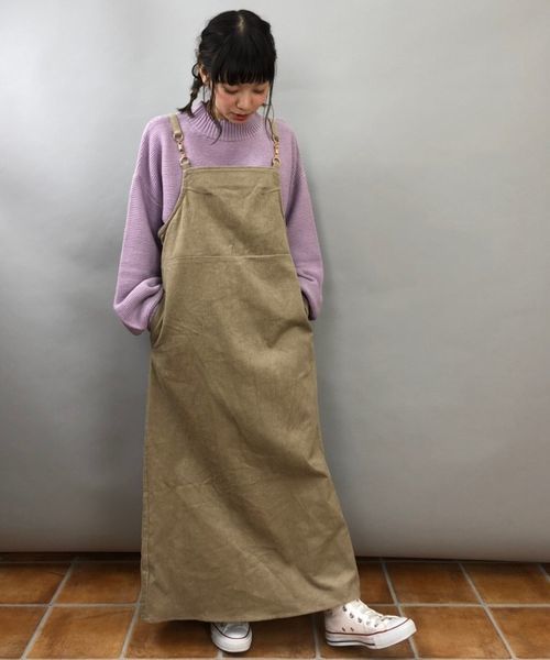tiptop（ティップトップ）の「コーデュロイ金具使いジャンパースカート