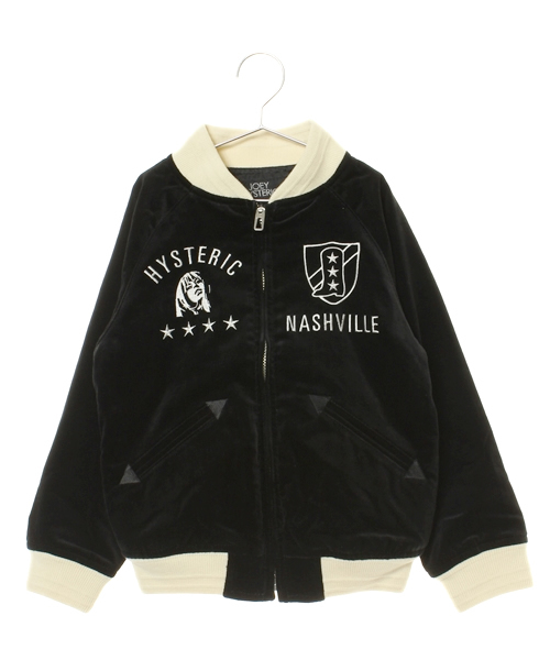 JOEY HYSTERIC(ジョーイヒステリック)の「NASHVILLE刺繍 別珍スカジャン(その他アウター・キッズ・ブラック/エンジ・SMALL/MEDIUM)」の2枚目の写真