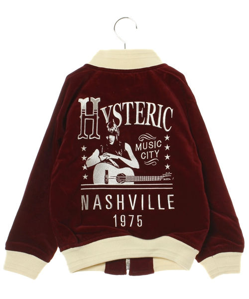 JOEY HYSTERIC(ジョーイヒステリック)の「NASHVILLE刺繍 別珍スカジャン(その他アウター・キッズ・ブラック/エンジ・SMALL/MEDIUM)」の3枚目の写真