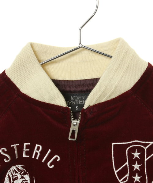 JOEY HYSTERIC(ジョーイヒステリック)の「NASHVILLE刺繍 別珍スカジャン(その他アウター・キッズ・ブラック/エンジ・SMALL/MEDIUM)」の4枚目の写真