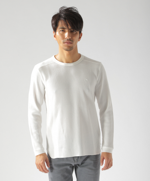 BAYFLOW(ベイフロー)の「GDワッフルL/S Tシャツ(Tシャツ/カットソー・メンズ・ホワイト/ブラック/ベージュ/パープル・SMALL/MEDIUM/LARGE)」の6枚目の写真