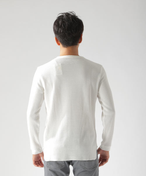 BAYFLOW(ベイフロー)の「GDワッフルL/S Tシャツ(Tシャツ/カットソー・メンズ・ホワイト/ブラック/ベージュ/パープル・SMALL/MEDIUM/LARGE)」の8枚目の写真