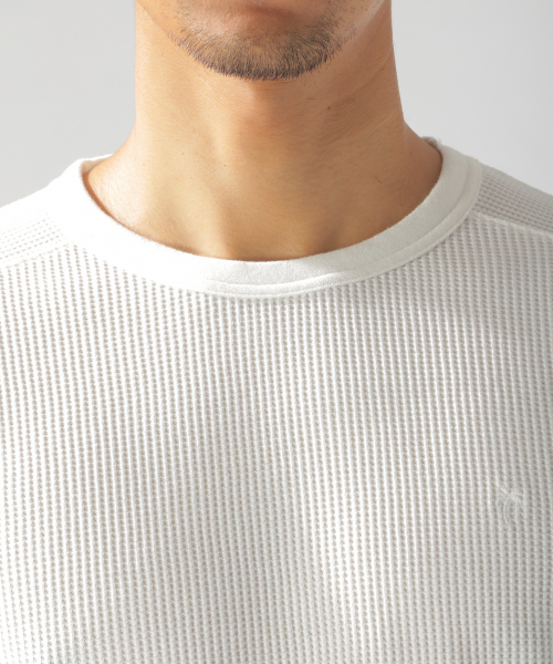 BAYFLOW(ベイフロー)の「GDワッフルL/S Tシャツ(Tシャツ/カットソー・メンズ・ホワイト/ブラック/ベージュ/パープル・SMALL/MEDIUM/LARGE)」の9枚目の写真