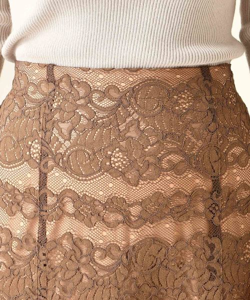 DouDou（ドゥドゥ）の「レースマーメイドスカート（スカート・レディース・オフホワイト/ブラウン/グリーン・FREE）」の18枚目の写真