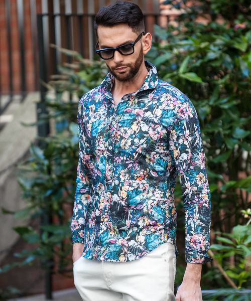 PERVERZE puffer shirts 花柄　パファーシャツ 中古・古着通販】PERVERZE (パーバーズ) Puffer Sirts