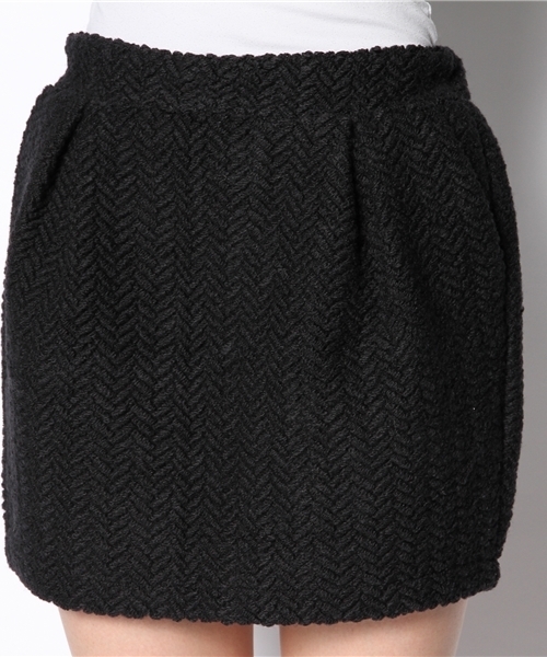 CIAOPANIC（チャオパニック）の「【Ciaopanic】ヘリンボンコクーンスカート（スカート・レディース・ブラック/ネイビー/ベージュ・FREE）」の6枚目の写真