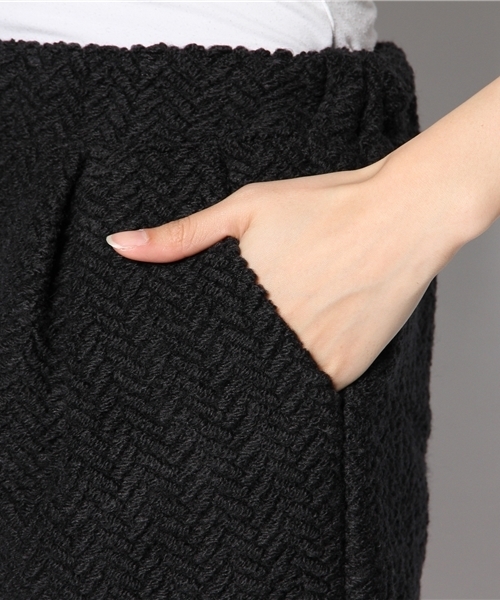 CIAOPANIC（チャオパニック）の「【Ciaopanic】ヘリンボンコクーンスカート（スカート・レディース・ブラック/ネイビー/ベージュ・FREE）」の8枚目の写真