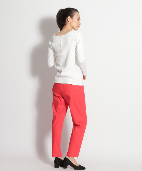 niko and...（ニコアンド）の「[DAILY SERIES]リブ2WAYヘンリーネックプルオーバー（ニット/セーター・レディース・ブラック/オフホワイト/カーキ/ピンク・MEDIUM/LARGE）」の5枚目の写真