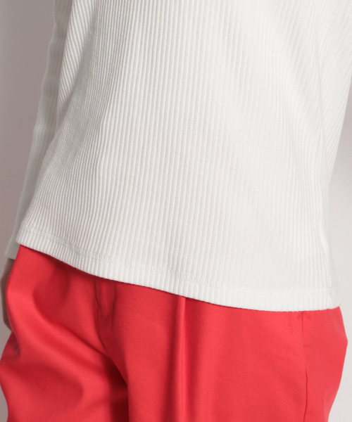 niko and...（ニコアンド）の「[DAILY SERIES]リブ2WAYヘンリーネックプルオーバー（ニット/セーター・レディース・ブラック/オフホワイト/カーキ/ピンク・MEDIUM/LARGE）」の15枚目の写真