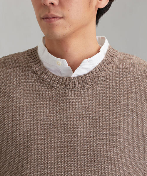 green label relaxing（グリーンレーベルリラクシング）の「CM カノコ クルーネック ベスト（ベスト・メンズ・ベージュ/ネイビー/ダークグレー/オレンジ系その他・L/M/S）」の9枚目の写真