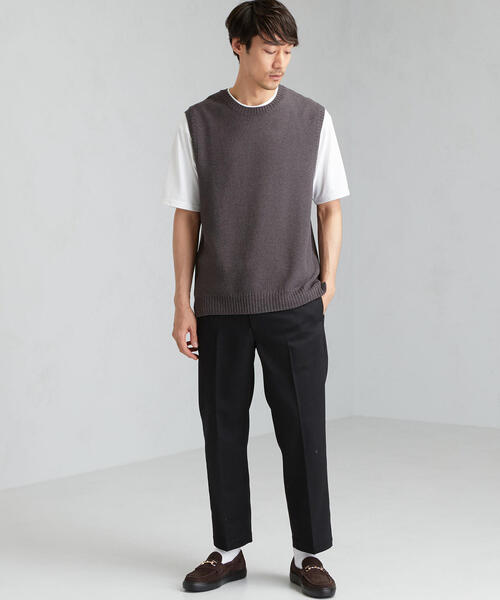 green label relaxing（グリーンレーベルリラクシング）の「CM カノコ クルーネック ベスト（ベスト・メンズ・ベージュ/ネイビー/ダークグレー/オレンジ系その他・L/M/S）」の16枚目の写真