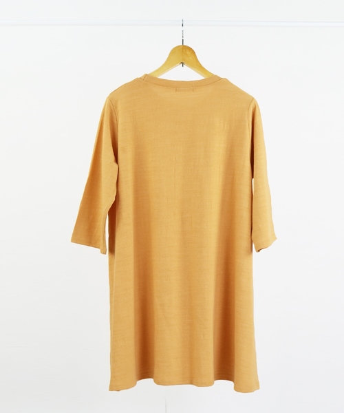 reca（レカ）の「フロントデザイン ゆるシルエットチュニックワンピース（ワンピース・レディース・ブラック/オフホワイト/ピンク/マスタード/モカ・FREE）」の13枚目の写真
