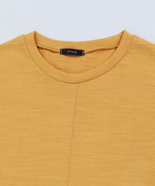 reca（レカ）の「フロントデザイン ゆるシルエットチュニックワンピース（ワンピース・レディース・ブラック/オフホワイト/ピンク/マスタード/モカ・FREE）」の22枚目の写真