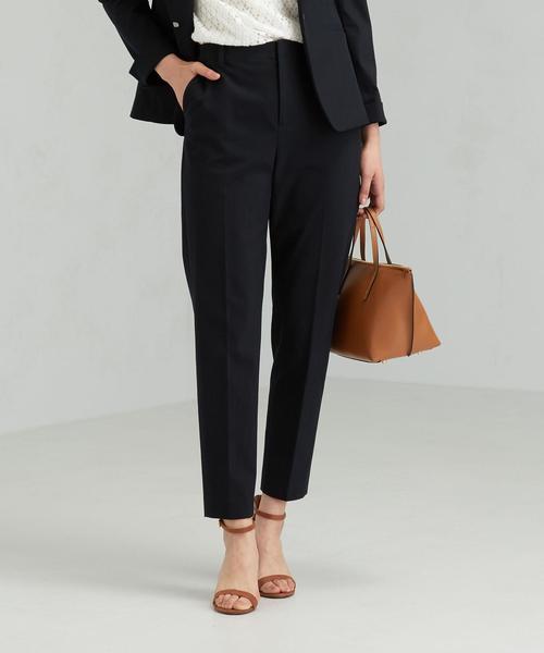 green label relaxing（グリーンレーベルリラクシング）の「[手洗い可能/ドビートリコット] ◆D テーパード パンツ（その他パンツ・レディース・ネイビー/ライトグレー・42/40/34/36/44/38/46）」の2枚目の写真