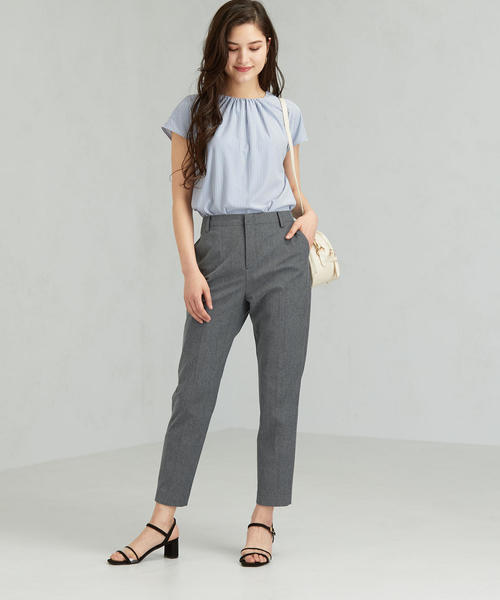 green label relaxing（グリーンレーベルリラクシング）の「[手洗い可能/ドビートリコット] ◆D テーパード パンツ（その他パンツ・レディース・ネイビー/ライトグレー・42/40/34/36/44/38/46）」の15枚目の写真