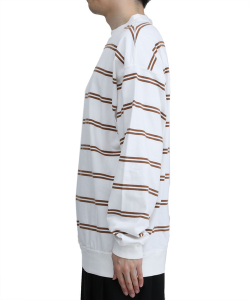 marka マーカ クルーネック ボーダー 白 長袖 カットソー ロンT marka（マーカ）の「markaボーダークルーネック（Tシャツ