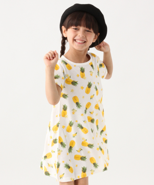 【キッズ】ソウガラプリントカットワンピース半袖/828253 【キッズ】ソウガラプリントカットワンピース半袖/828253
