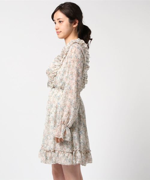 Swankiss(スワンキス)の「SK flower frill O/P(ワンピース・レディース・ホワイト/サックスブルー/ピンク・FREE)」の4枚目の写真