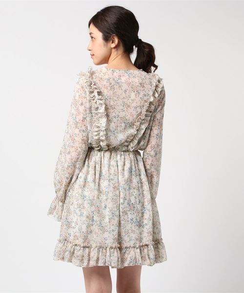 Swankiss(スワンキス)の「SK flower frill O/P(ワンピース・レディース・ホワイト/サックスブルー/ピンク・FREE)」の5枚目の写真