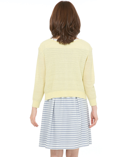 ANY SIS(エニィスィス)の「【WEB限定カラー有】ボーダーワンピ&2WAYニットセット【北川景子さん着用】(ワンピース・レディース・ベージュ系/スカイブルー系/ネイビー系/ベージュ系1・2/3/1)」の13枚目の写真