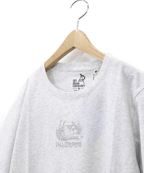 go slow caravan(ゴースローキャラバン)の「汗染み防止 杢天竺詩集SS TEE CHILLI W(Tシャツ/カットソー・レディース・オートミール・FREE)」の4枚目の写真
