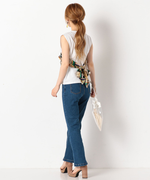 archives（アルシーヴ）の「センプレ風デニムパンツ（デニムパンツ・レディース・ネイビー/サックスブルー/ブルー・MEDIUM）」の5枚目の写真