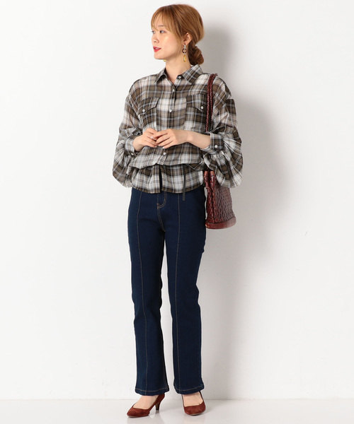 archives（アルシーヴ）の「センプレ風デニムパンツ（デニムパンツ・レディース・ネイビー/サックスブルー/ブルー・MEDIUM）」の7枚目の写真
