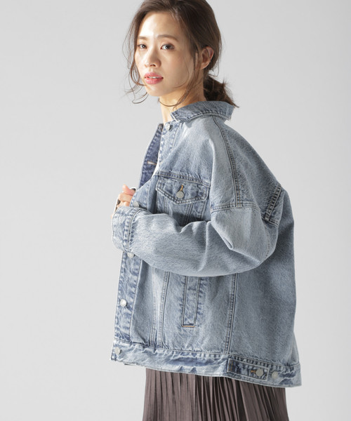 BAYFLOW（ベイフロー）の「BIGシルエットGジャン（デニムジャケット・レディース・ブラック/ブルー・FREE）」の16枚目の写真