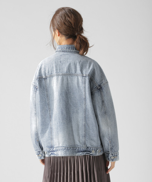 BAYFLOW（ベイフロー）の「BIGシルエットGジャン（デニムジャケット・レディース・ブラック/ブルー・FREE）」の21枚目の写真