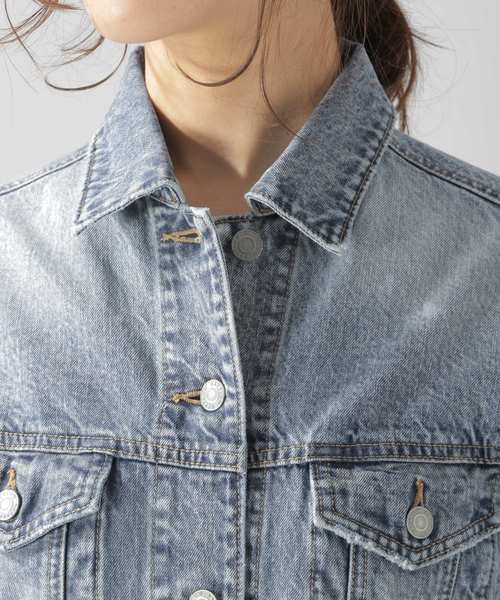 BAYFLOW（ベイフロー）の「BIGシルエットGジャン（デニムジャケット・レディース・ブラック/ブルー・FREE）」の22枚目の写真