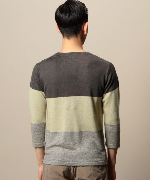BEAUTY&YOUTH UNITED ARROWS（ビューティーアンドユースユナイテッドアローズ）の「BY リネン パネル クルーネック クォータースリーブ ニット（LN） ◆（ニット/セーター・メンズ・その他2/その他1・LARGE/X-LARGE/MEDIUM/SMALL）」の8枚目の写真