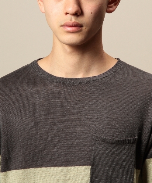 BEAUTY&YOUTH UNITED ARROWS（ビューティーアンドユースユナイテッドアローズ）の「BY リネン パネル クルーネック クォータースリーブ ニット（LN） ◆（ニット/セーター・メンズ・その他2/その他1・LARGE/X-LARGE/MEDIUM/SMALL）」の9枚目の写真