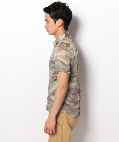 HAMNETT（ハムネット）の「【HAMNETT】 リアクティブダイローン/ ショートスリーブ シャツ（シャツ/ブラウス・メンズ・カモフラージュ・LARGE/MEDIUM）」の6枚目の写真