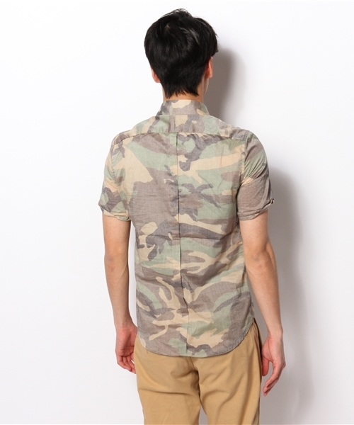HAMNETT（ハムネット）の「【HAMNETT】 リアクティブダイローン/ ショートスリーブ シャツ（シャツ/ブラウス・メンズ・カモフラージュ・LARGE/MEDIUM）」の7枚目の写真
