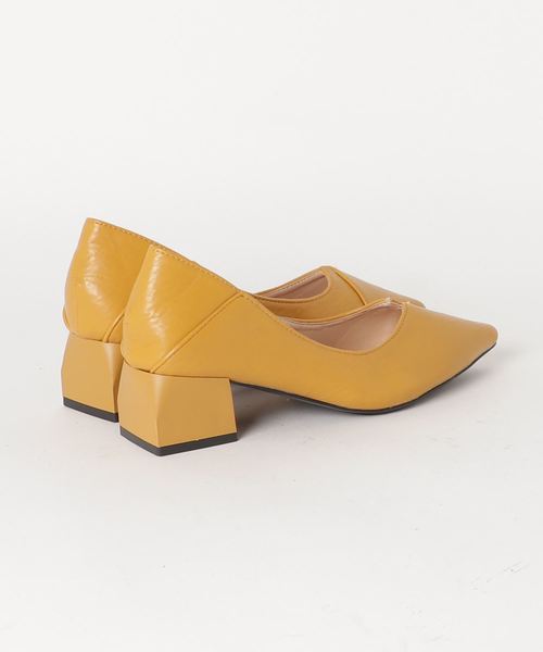 STYLEBLOCK（スタイルブロック）の「チャンキーヒールポインテッドトゥパンプス（パンプス・レディース・ブラック/ベージュ/イエロー/グリーン・40/38/39/35/36/37/34）」の5枚目の写真