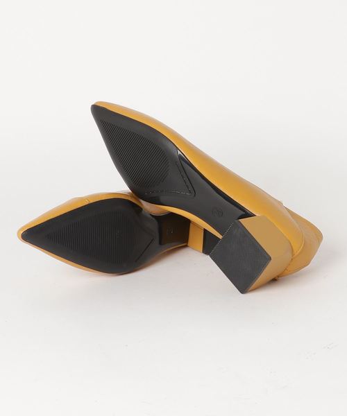 STYLEBLOCK（スタイルブロック）の「チャンキーヒールポインテッドトゥパンプス（パンプス・レディース・ブラック/ベージュ/イエロー/グリーン・40/38/39/35/36/37/34）」の6枚目の写真